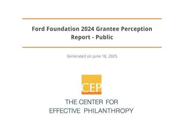 Cover of 2024 CEP Grantee Perception Report